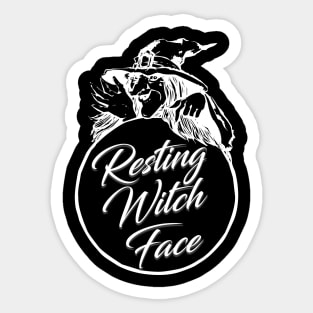 Resting Witch Face Funny Wiccan Humor Sticker